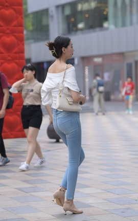 精选街拍作品 NO.1379 一只麋鹿摄影作品 高挑的紧牛美女 part3_丽丝库