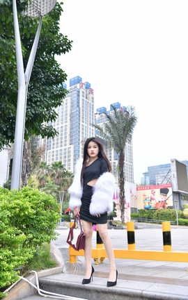 精选街拍作品 NO.0921 小海街拍作品 黑色气质小姐姐 part1_丽丝库