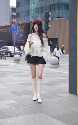 精选街拍作品 NO.1192 肉丝大长腿美女_丽丝库