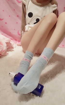 软萌萝莉小仙-蓝色棉袜&蕾丝透视_丽丝库