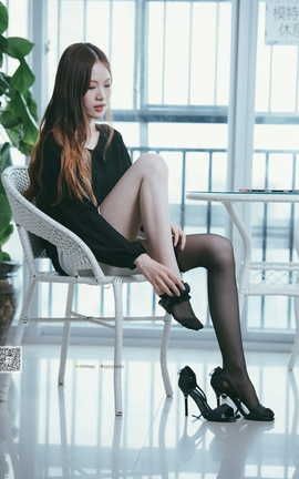 丝社SSA NO.001 办公室职业装《绫》长筒黑丝_丽丝库