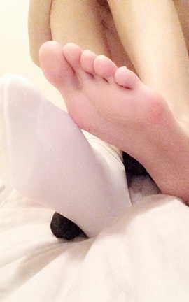 MIAOTUTU-黑丝 斜线花纹&白丝过膝袜_丽丝库