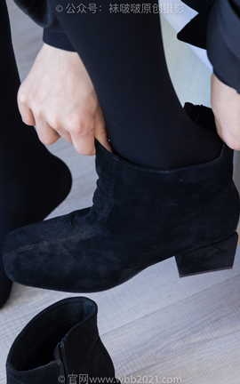 袜啵啵BoBoSocks NO.365 芝士-短靴、平底鞋、厚黑丝、厚灰丝_丽丝库