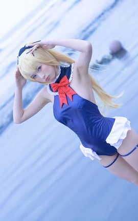 清水由乃-玛丽萝丝 蓝色泳衣_丽丝库