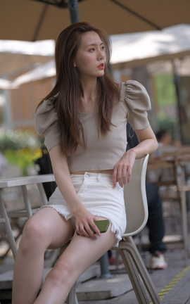 精选街拍作品 NO.1414 一始街拍作品 白裙美女 part6_丽丝库