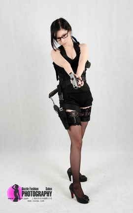 上海炫彩丝袜写真 No.134  兰兰_重装美女_03_丽丝库