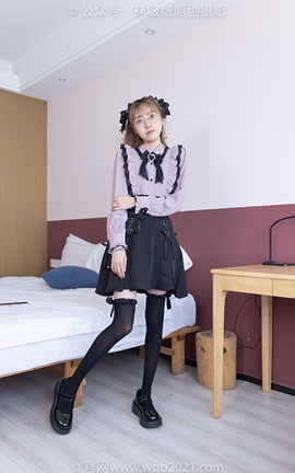 袜啵啵BoBoSocks NO.247 稚予-皮鞋、黑丝大腿袜、地雷系女友_丽丝库