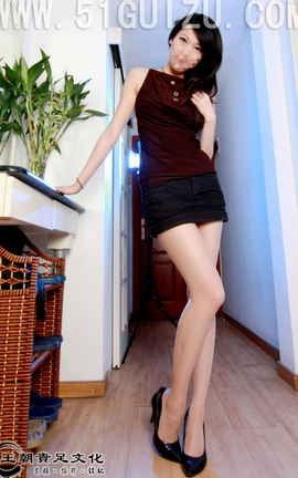 王朝贵足 No.163 迷蝶紫色时尚短衫牛仔短裙紫高系列A_丽丝库