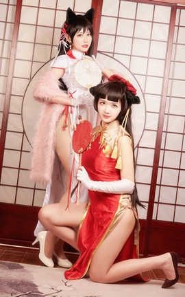 源纱希喵喵喵-NO.004 &Meiyi_烛墨 犬獒旗袍_丽丝库