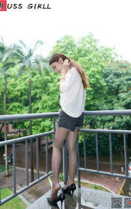 慕丝女郎MussGirl NO.207 牛仔热裤油亮黑丝_丽丝库