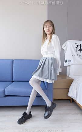 袜啵啵BoBoSocks NO.213 稚予-黑皮鞋、厚灰丝（花絮版）_丽丝库