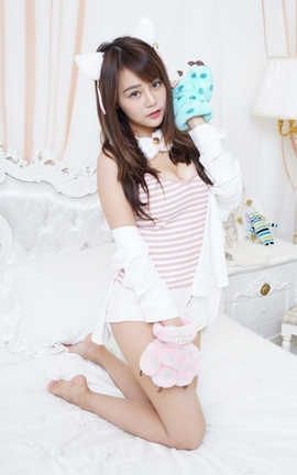 台湾网美 Wangmei 小范冰冰-孫卉彤 黑蕾絲性感禮服+性感貓咪熱裝#0141_丽丝库