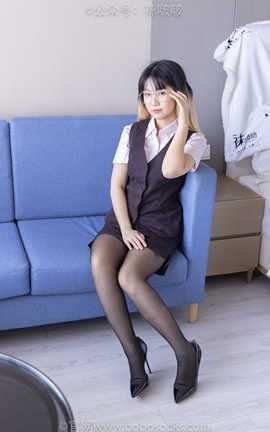 袜啵啵BoBoSocks NO.065 砂糖-招行制服高跟鞋黑丝_丽丝库