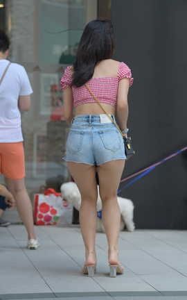 精选街拍作品 NO.0863 红石摄影作品 牛仔热裤女孩 part3_丽丝库