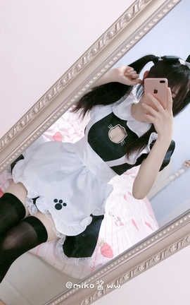 Miko酱ww-女仆 黑白1_丽丝库