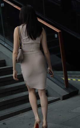 精选街拍作品 NO.1166 凯恩模拍作品 粉色裹身裙 part2_丽丝库