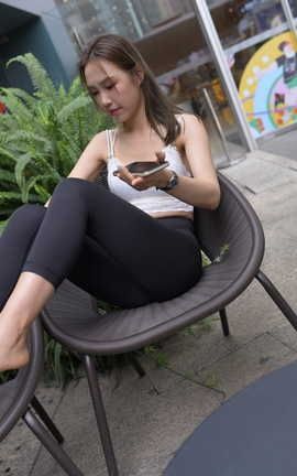 精选街拍作品 NO.0967 一始街拍作品 黑色瑜伽裤青春女孩 part7_丽丝库