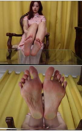 K&M足控脚底视频 253-模特陈静-展示原味裸足，踩玻璃，第一视觉[0X0][0]_丽丝库