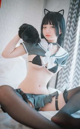 韩国写真DJAWA NO.043 Katzenm dchen in Schuluniform_丽丝库