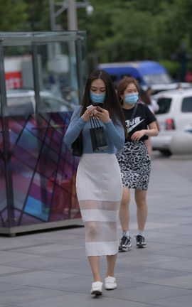 精选街拍作品 NO.0822 红石街拍作品 蓝色性感_丽丝库