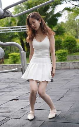 精选街拍作品 NO.1196 白裙裸丝小姐姐 part5_丽丝库