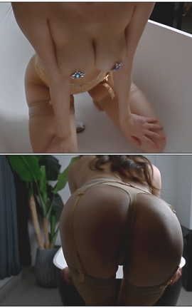 秋和柯基-裸色吊袜带套装#1[1920X1080][1分59秒]_丽丝库