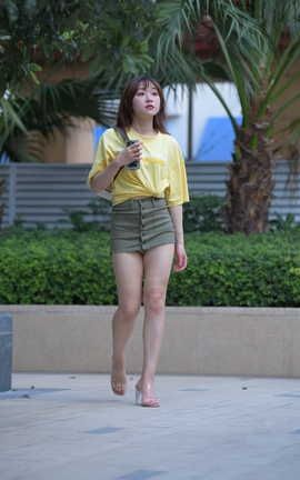 精选街拍作品 NO.0942 红石摄影作品 绿色短裙女孩 part3_丽丝库