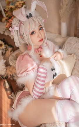 皮皮奶可可爱了啦 - 粉色兔兔_丽丝库