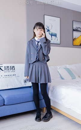 袜啵啵BoBoSocks NO.402 糯米-皮鞋、厚黑丝、学院jk_丽丝库