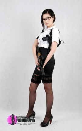 上海炫彩丝袜写真 No.117  兰兰_重装美女_02_丽丝库