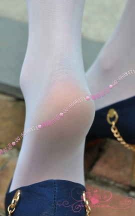 静静丝语 No.028 精彩系列脚尖加厚连裤袜（白色）_丽丝库