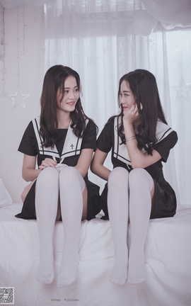 丝社SSA NO.028 青青姐妹 姐妹花的JK情_丽丝库