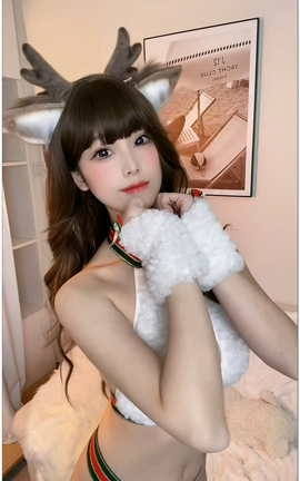 蜜汁猫裘 圣诞兔兔V2[1080X1920 22秒]_丽丝库