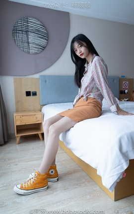 袜啵啵BoBoSocks NO.008 涵涵-帆布鞋白色短棉袜肉丝_丽丝库