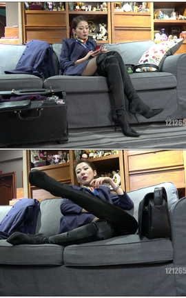 K&M足控脚底视频 170-晓敏脱掉长靴释放原味黑丝[3840X2160][22分27秒]_丽丝库