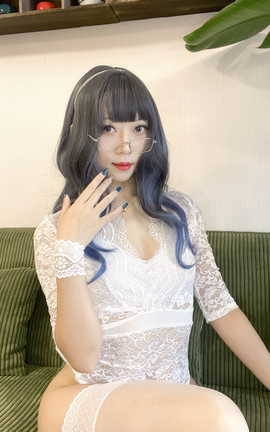 Money冷冷 白蕾丝长裙_丽丝库