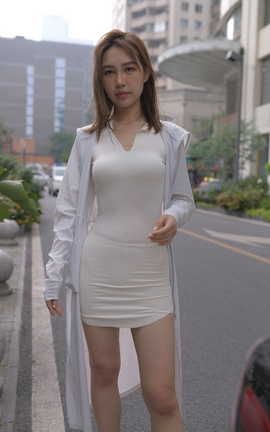 精选街拍作品 NO.1263 一始街拍作品 白裙美女 part1_丽丝库