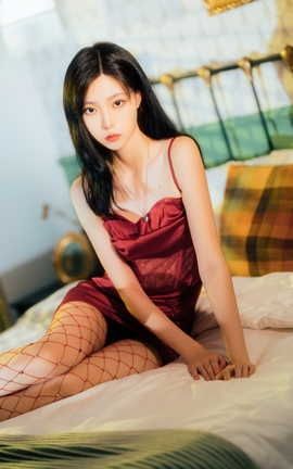 许岚LAN 网袜红裙_丽丝库