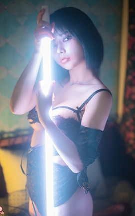 韩国写真PINK RIBBON 024 U Hwa Mood Black_丽丝库