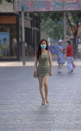 精选街拍作品 NO.1241 连体包臀裙妹子_丽丝库