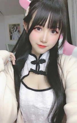 Miko酱ww-旗袍 白 黑丝_丽丝库