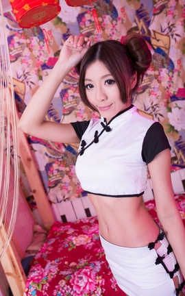 台湾网美 Wangmei  新春發團拍 旗袍-郭小步#0110_丽丝库