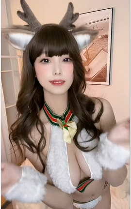 蜜汁猫裘 圣诞兔兔V1[1080X1920 25秒]_丽丝库