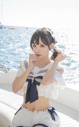 花柒Hana-三亚熊之海军风泳装&amp;森森仙灵梦