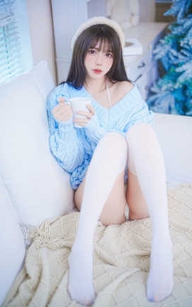 Tina很妖孽呀 蓝色秋冬毛衣_丽丝库