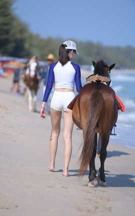 精选街拍作品 NO.0170 苏梅岛旅拍 Moyunia 蓝白 02 part2_丽丝库