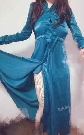 heisarah94-复古连衣裙网袜_丽丝库