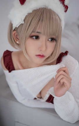 鳗鱼霏儿-兽耳圣诞白网袜_丽丝库