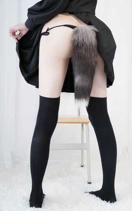 眼酱大魔王w-NO.007 补丁 蝴蝶结黑丝 裸足 兽耳_丽丝库