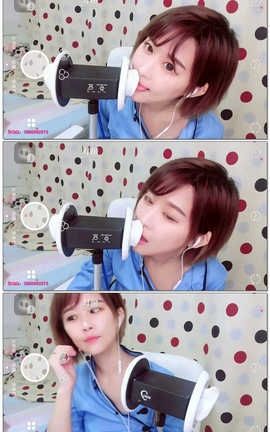 斗鱼菇菇-近距离舔耳口腔音[10分19秒][155M]_丽丝库